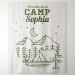 Camp Bachelorette Party Glamping Camping Wandkleed<br><div class="desc">Dit ontwerp is voorzien van een retro campground design met moderne en  lettertypen. Klik op de knop "Personaliseren" en vervolgens op "Klik om verder aan te passen" om aan de slag te gaan met uw lay-out! Bekijk het hele collectie voor meer overeenkomende objecten!</div>