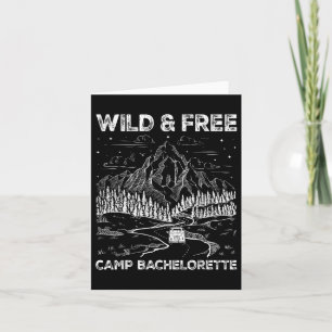 Camp Bachelorette Party Matching Wild Retr Kaart