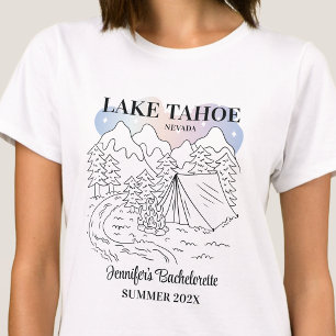 Camp Bachelorette Party Meisjes Trip Camping Custo T-shirt