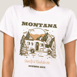 Camp Bachelorette Party Meisjes Trip Glamping Cust T-shirt<br><div class="desc">Beleef avontuur met Camp Bachelorette Party Custom T-shirts! Maak je klaar voor een onvergetelijk vrijgezellenfeest dat buitenopwinding combineert met gepersonaliseerde stijl. Deze op maat gemaakte T-shirts zijn de perfecte aanvulling op uw viering met een kampthema en voegen een vleugje elegantie en individualiteit toe aan uw strandtrip. Verhoog uw kampeerervaring met...</div>