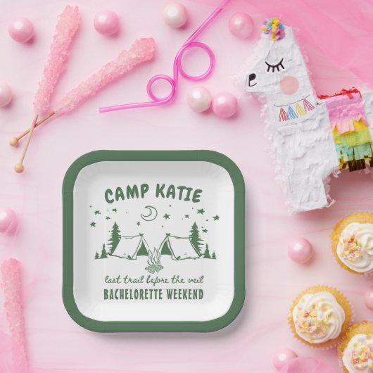Camp Bachelorette Party Papieren Bordje (Feest)