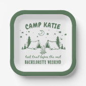 Camp Bachelorette Party Papieren Bordje (Voorkant)