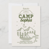 Camp Bachelorette Party Route Camping Kaart (Voorkant)