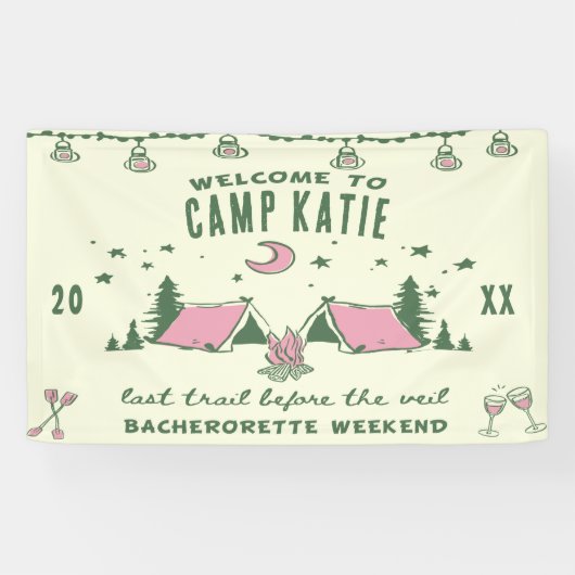 Camp Bachelorette Party Spandoek (Horizontaal)