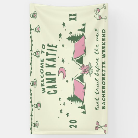 Camp Bachelorette Party Spandoek (Verticaal)