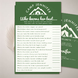 Camp Bachelorette Party Spel Wie Haar Groen Kent Flyer