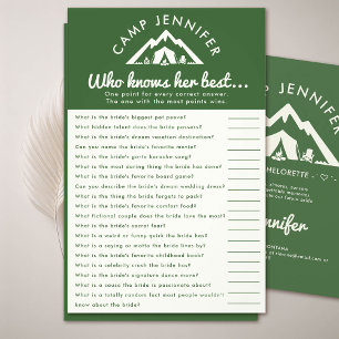 Camp Bachelorette Party Spel Wie Haar Groen Kent Flyer
