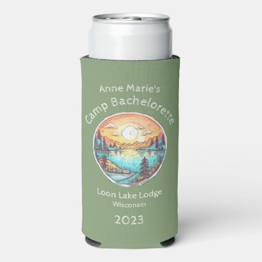 Camp Bachelorette Party Weekend Keepsake Seltzer Blikjeskoeler (Seltzer Achterkant)
