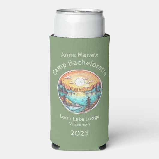 Camp Bachelorette Party Weekend Keepsake Seltzer Blikjeskoeler (Seltzer Voorkant)