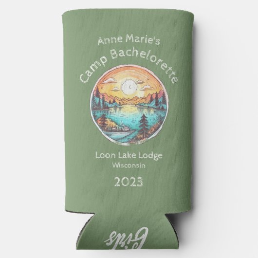 Camp Bachelorette Party Weekend Keepsake Seltzer Blikjeskoeler (Achterkant)