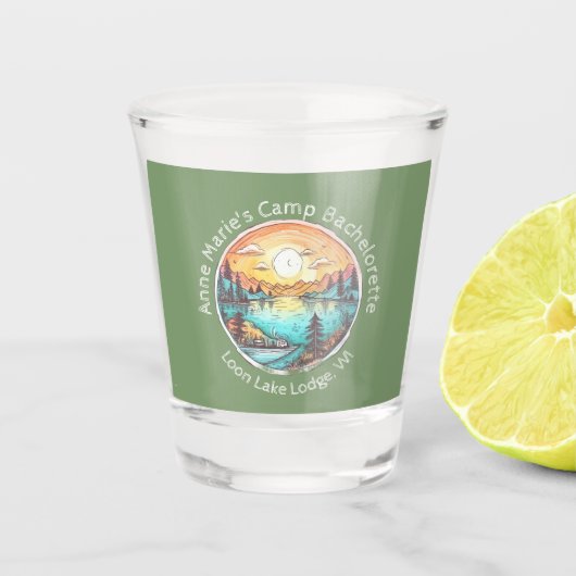 Camp Bachelorette Party Weekend Shot glas (Voorkant)