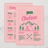 Camp Bachelorette Party Weekend Uitnodiging (Voorkant / Achterkant)