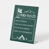 Camp Bachelorette Reclamebord Met Voetstuk (Voorkant)