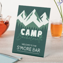 Camp Bachelorette Reclamebord Met Voetstuk
