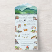 Camp Bachelorette reisweekend All In One Uitnodiging (Binnen)