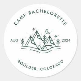 Camp Bachelorette Ronde Sticker
