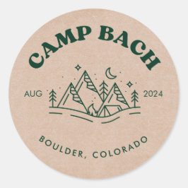 Camp Bachelorette Ronde Sticker