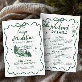 Camp Bachelorette Rustic Green Bow-route 3 dagen Kaart