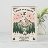 Camp Bachelorette rustieke bosrijke berg Kaart (Staand voorkant)
