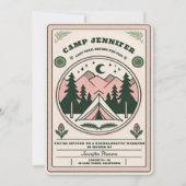 Camp Bachelorette rustieke bosrijke berg Kaart (Voorkant)