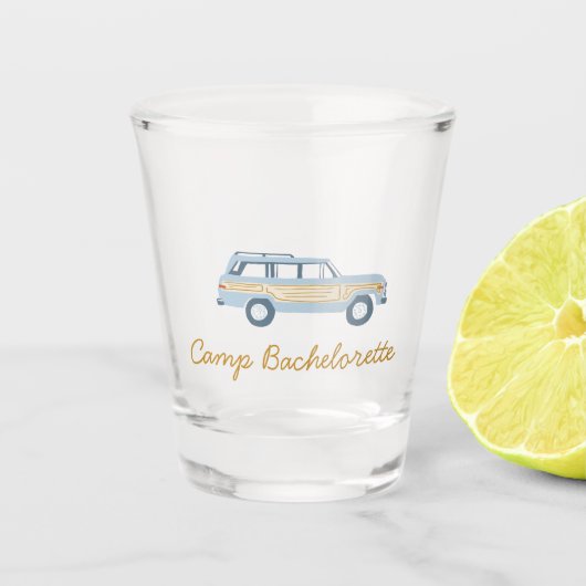 Camp Bachelorette Shot Glas (Voorkant)
