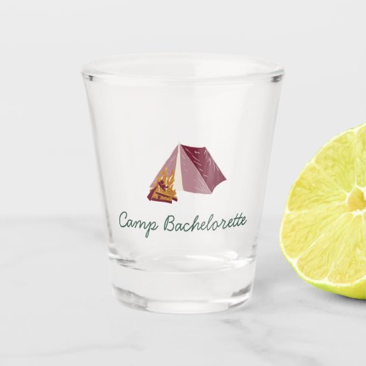 Camp Bachelorette Shot Glas (Voorkant)