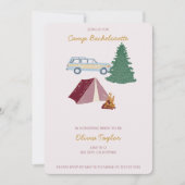 Camp Bachelorette uitnodigingen (Voorkant)