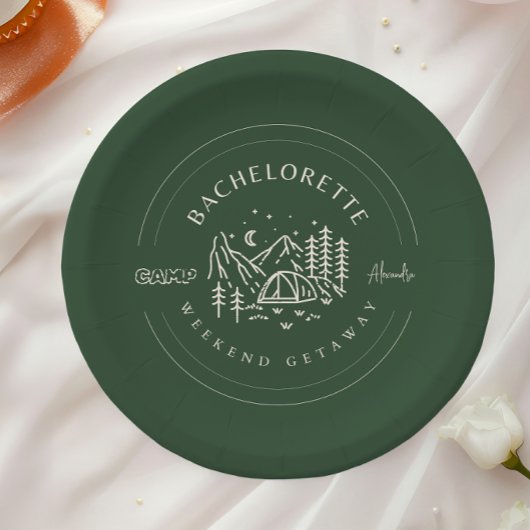 Camp Bachelorette Weekend Papieren Bordje