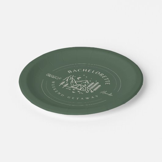 Camp Bachelorette Weekend Papieren Bordje (Gekanteld)
