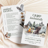 Camp Bachelorette Weekend Route Modern Party Kaart