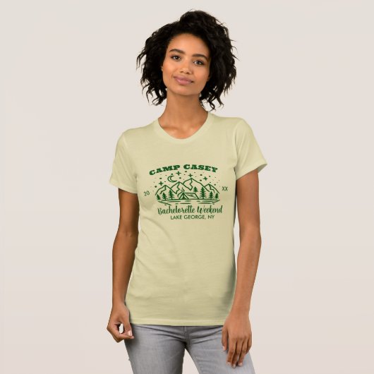 CAMP BACHELORETTE WEEKEND T-SHIRT (Voorkant volledig)