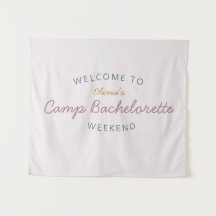 Camp Bachelorette Weekend Tapestry Decor