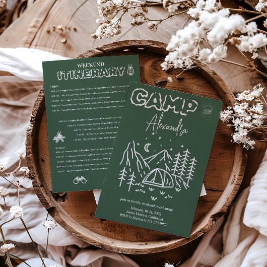 Camp Bachelorette Weekendschema Kaart