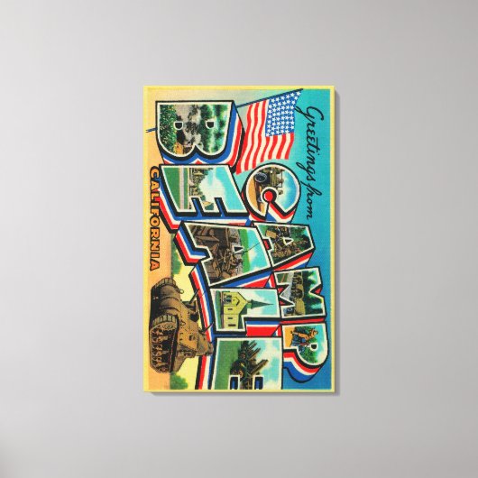 Camp Beale, Californië - grote letterscènes Canvas Afdruk (Voorkant)