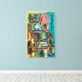 Camp Beale, Californië - grote letterscènes Canvas Afdruk (Insitu (Houten vloer))