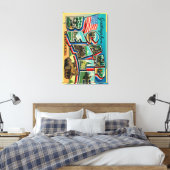 Camp Beale, Californië - grote letterscènes Canvas Afdruk (Insitu (Slaapkamer))