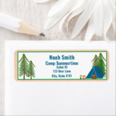 Camp Beer Camping Return-adreslabel Etiket (Insitu)