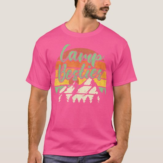 Camp Besties Outdoor Sunset Best Friend Matching C T-shirt (Voorkant)