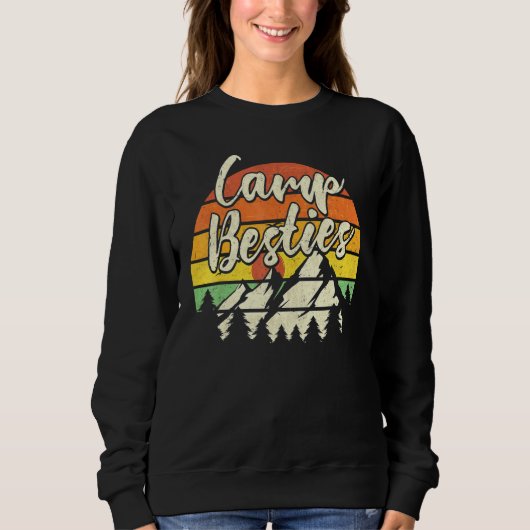 Camp Besties Outdoor Sunset Best Friend Matching C Trui (Voorkant)