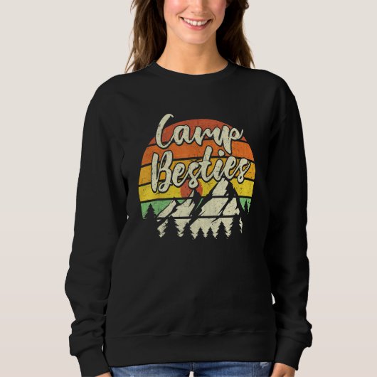 Camp Besties Outdoor Sunset Best Friend Matching C Trui (Voorkant)