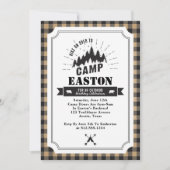 Camp Birthday Party Invitation Kaart (Voorkant)