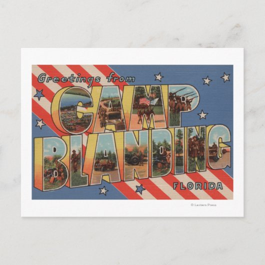 Camp Blanding, Florida - Grote letterscènes Briefkaart (Voorkant)