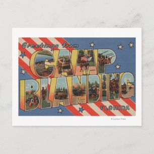 Camp Blanding, Florida - Grote letterscènes Briefkaart