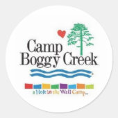 Camp Boggy Creek Ronde Sticker (Voorkant)