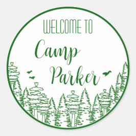 Camp Bride Bachelorette-feeststickers Ronde Sticker