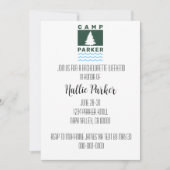 Camp Bride Bachelorette Party Uitnodiging (Voorkant)