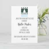 Camp Bride Bachelorette Party Uitnodiging (Staand voorkant)