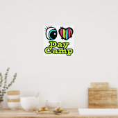 Camp Bright Eye Heart I Love Day Camp Poster (Keuken)