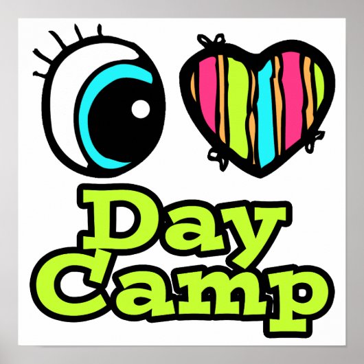 Camp Bright Eye Heart I Love Day Camp Poster (Voorkant)