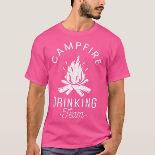 Camp Camp Lovers Scout Camper Drink kampvuur T-shirt (Voorkant)